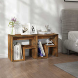 Bed Cabinets 2 pcs Smoked Oak 40x30x40 cm Engineered Wood 815178