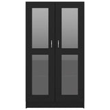 Vitrine Cabinet Black 82.5x30.5x150 cm Engineered Wood 802760