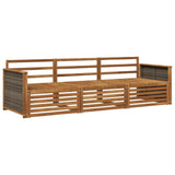 Outdoor Sofa Set 3 pcs Natural Solid Acacia Wood 3382957