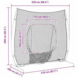 Baseball Practice Net Black 250 x 106 x 209 cm Polyester 42012853