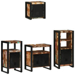 Bathroom Furniture Set 4 pcs Multicolour Solid Reclaimed Wood 3305651
