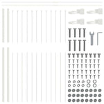 Garden Fence White 8.5 x 1.5 m Powder-coated steel 3334102