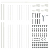 Garden Fence White 10.2 x 1.5 m Powder-coated steel 3334122