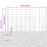Wild Fence with Posts 25 x 1.5 m 3337135