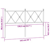 Metal Replace Headboard Black 137cm 376534