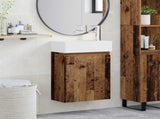 Bathroom Vanity Unit with Tap Old Wood 45.5 x 22.5 x 84 cm 889459