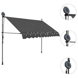Manual Retractable Awning with LED 250 cm Anthracite 145865