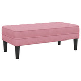 Bench with Cushion Pink 113 x 57 x 39 cm Velvet 42001951
