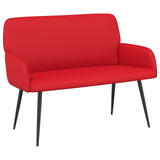 2 Seater Sofa with Metal Legs 2-Seater Red Faux Leather 42051012