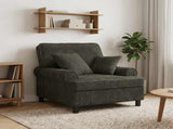 XL Armchair with Cushions Anthracite 1.5 Lines Fabric 42043479