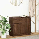 Sideboard with Drawer Brown Oak 71x35x65 cm Engineered Wood 861604