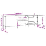 TV Cabinet Artisan Oak 150x30x50 cm Engineered Wood 857329