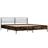 Bed Frame without Mattress Smoked Oak 180x200 cm Super King 3280059