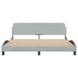 Bed Frame "Dover" Light Grey 180x200 cm Super King Velvet 373336