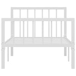 ZNTS 284562 Bed Frame without Mattress White Metal 90x200 cm