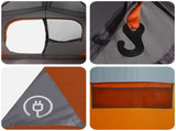 Instant Tent with Roof Grey and Orange 365 x 380 x 200 cm 42028701