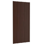 Roof Panels 12 pcs Galvanised Steel Brown 100x45 cm 317217