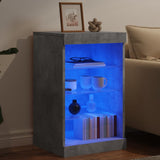 Sideboard with LED Lights Concrete Grey 41x37x67 cm 836724