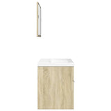 3 Piece Bathroom Furniture Set Sonoma Oak Engineered Wood 3324987