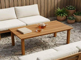 Table Top 90 x 45 x 3.5 cm Rectangular Solid Teak Wood Natural 42033156