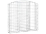 Arched Gabion Basket 150x30x180/200 cm Galvanised Iron 153449