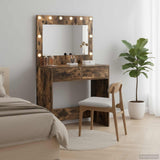 Dressing Table Smoked Oak 78.5 x 41 x 135 cm Engineered Wood 865032