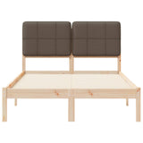Bed Frame with Upholstered Headboard Taupe 120 x 200 cm 877982