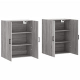 Wall Mounted Cabinets 2 pcs Grey Sonoma 69.5x34x90 cm 3195633