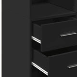 Storage Cabinet Black 70x42.5x225 cm Engineered Wood 3281337
