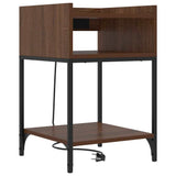 Bedside Cabinet 2 pcs Brown Oak 40 x 40 x 61 cm Engineered Wood 859479