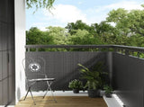 Balcony Screen Anthracite 300x100 cm Poly Rattan 156237