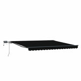 Retractable Awning Manual Black 450 x 300 cm Fabric 3330960