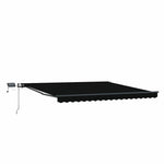Retractable Awning Manual Black 450 x 350 cm Fabric 3331126