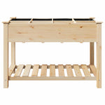 Garden Planter Beige 115 x 59 x 76.5 cm Solid fir wood 42006580
