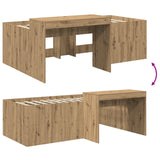 Kids'High Bed Frame with Desk Artisan Oak 80 x 200 cm 3422650