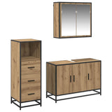 Bathroom Furniture Set 3 pcs Artisan Oak Engineered Wood 3402457