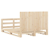 Bed Frame without Mattress with Headboard 140x200 cm Solid Wood 3281540