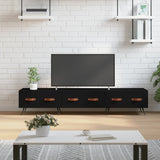 TV Cabinet Black 150x36x30 cm Engineered Wood 829125