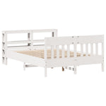 Bed Frame without Mattress White 140x190 cm Solid Wood Pine 3306277