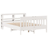 Bed Frame without Mattress White 140x190 cm Solid Wood Pine 3306277