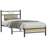 Bed Frame without Mattress Sonoma Oak 90x200 cm Engineered Wood 4106937