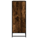 Shoe Cabinet Smoked Oak 75x38x97.5 cm Engineered Wood and Metal 3300867