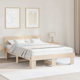 Bed Frame with Headboard Natural 160 x 200 cm Solid Pine Wood 872560