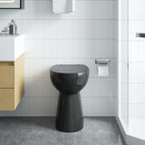 Rimless Toilet 7 cm Extra Height Soft Close Ceramic Black 145780