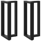 ZNTS Bar Table Legs T-Shaped 2 pcs Black 50x35x cm Steel 4013076