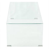 Coffee Table Tempered Glass 98x45x30 cm Clear 244189