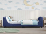 Children's Bed Frame with Headboard Police Blue 80 x 160 cm 42010863