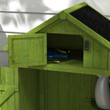 Small Shed, Tall Slim Wooden Garden Shed with 3 Removable Shelves and Roof Hatch, Compact Outdoor T3398P318680