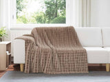 Throw Blankets 6 pcs Camel 200 x 150 cm Fleece 42016946