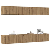 Wall Mounted TV Cabinets 4 pcs Artisan Oak 100x30x30 cm 3328946